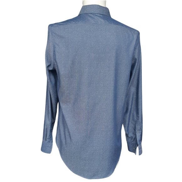 Calvin Klein Steel+ SZ 15 Slim Fit Men's Button Up Long Sleeve Grey Shirt - Picture 2 of 13